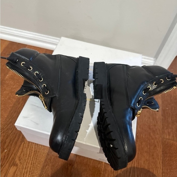 Balmain Black Leather Taiga Moto Biker Ranger Boots - Picture 8 of 8